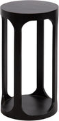 Kate and Laurel Dahl Modern Slatted Wooden Round Drink Table; 12 x 23; Black; by KateandLaurel