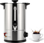 8L/2.11gal Commercial Coffee Urn, Gallon Double Wall Commerical Coffee Maker, 50 Cup Commercial Grade Stainless Steel Percolate Coffee Maker for Events, Offices and Catering