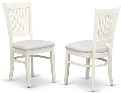 East West Furniture NDVA3-LWH-C 3 Piece Kitchen Table & Chairs Set Contains a - Image 4