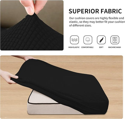 Easy-Going Stretch 3 Pieces Couch Cushion Cover - Image 5