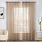 MIULEE 2 Panels Sheer Curtains for Living Room 54 X 108 Inches Brown | Window by MIULEE