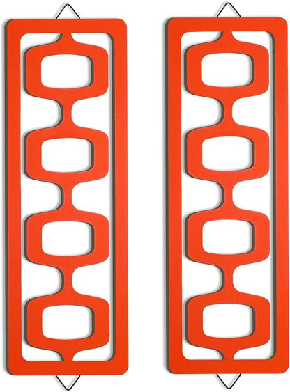 CroBlissful 2 Pcs Mid Century Modern Wall Art Wood Mid Century Elegance Decor by CroBlissful