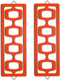 CroBlissful 2 Pcs Mid Century Modern Wall Art Wood Mid Century Elegance Decor by CroBlissful