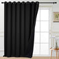 Yakamok Black 100% Blackout Patio Door Curtain Panels W100 x L108, 1 Panel | by Yakamok