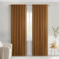 MIULEE Golden Brown Back Tab Blackout Curtains 52x72 Inches Long 2 Panels | Rod by MIULEE