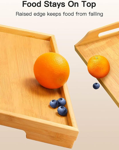 Bamboo Bed Tray Table with Foldable Legs, Breakfast Tray - Image 9