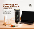3-in-1 Portable Coffee Maker – Electric Espresso Machine for Travel – Compatible with Ground Coffee, NS & DG Capsules – USB-C Rechargeable Portable Espresso Maker (Gray)
