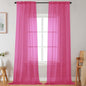 Extra Long Sheer Hot Pink Curtains by WelvetBLK