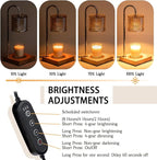 Lamp Candle Warmer with Timer, House Warming Gifts New Home, Candle Wax Warmer, Aesthetic Room Home Bedroom Decor, Amber Lozenge Diamond