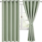 Grommet Blackout Curtains for Bedroom, 70 x 63 Inches Seafoam Green | Thermal by Hiasan