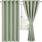 Grommet Blackout Curtains for Bedroom, 60 x 72 Inches Seafoam Green | Thermal by Hiasan