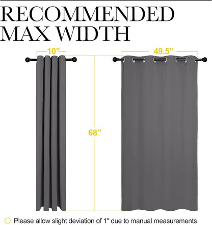 NICETOWN Grey Blackout Curtain Panels - Image 9