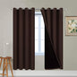 Yakamok Chocolate Brown Blackout Curtains 72 Inches Long 52" Wide, 2 Panels | by Yakamok