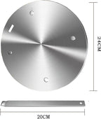 Heat Diffuser Plate, Grouarty Stainless Steel Cooking Induction Adapter Simmer Plate for Electric Gas Glass Cooktop Hob Ring, Induction Cooktop Converter Plate With Handle 9.45inch