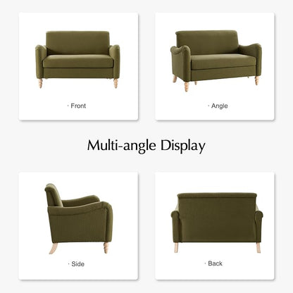 EcoHarbor Living 50.5" Mid-Century Modern Couch, Upholstered Sofa - Image 7