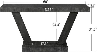 60" Wood Console Table for Entryway Bench - Image 2
