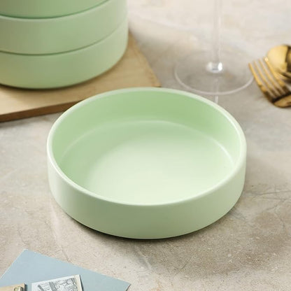 Stone lain Stella Pasta Bowl 6-Piece Set, Round, Porcelain, Lime Green
