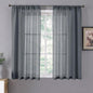 Tollpiz Short Sheer Curtains Linen Textured Living Room Curtain Sheers Light by Tollpiz