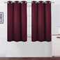 Burgundy Red Blackout Curtains 42 x 54 Inch Length Set of 2 Panels Grommet by Lemomo