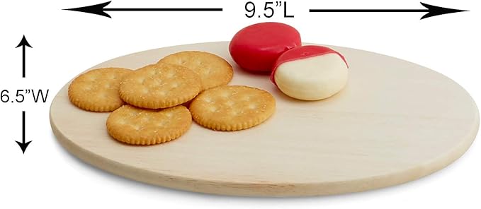 6 Whitewash Wood Serving Boards with Stand, Perfect for Serving, Sushi, Cheese, Hors d'oeuvre, Charcuterie, Sandwiches by Woodard & Charles, 7 Piece Set, 9 1/2" x 6 1/2"