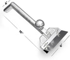 Professional Heavy Duty Grill Scraper for Flat Tops with Stainless Steel Scraper Blade, Flat Top Scraper for Griddle with Ergonomic Aluminum Handle, Ideal for Griddle, Outdoor Grill Cleaning