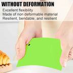 Dough Scraper Plastic Bench Scraper, Dough Scraper Tool Dough Cutter, Flexible Bench Scraper for Making Bread Pizza, 4 PCS