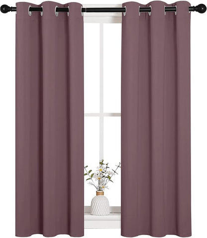NICETOWN Bedroom Curtain Panels Blackout Draperies, 1 Pair, 29 by 40 inches - Image 2