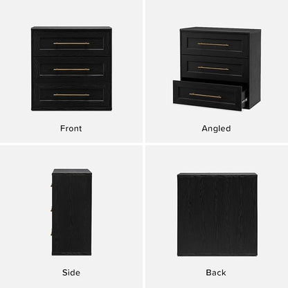 mopio Blake 3 Drawer Dresser for Bedroom, Chest of Drawers, Wood Dresser - Image 6