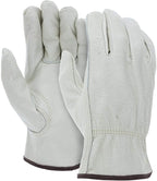 ATERET 120 Pairs X-Large Heavy Duty Durable Cowhide Leather Work Gloves I Driver Gloves for Truck Driving, Warehouse, Gardening, Farming