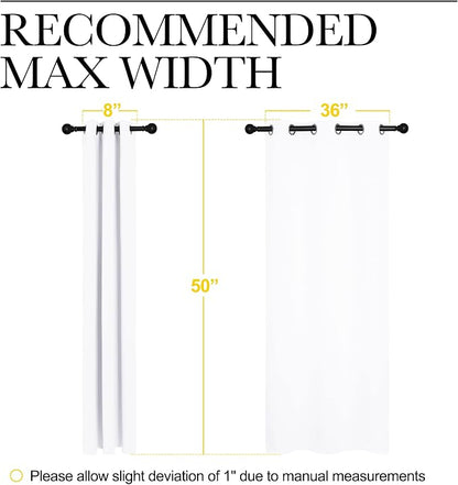 NICETOWN White Window Curtain Panels 50 inch Length, 50% Light Blocking Curtains - Image 7
