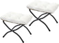 15" Folding Ottoman, Foldable Footrest Stool, Small Foot Stool by MordchilHF
