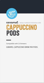 Amazon Brand - Happy Belly Cappuccino Coffee Pods Compatible with K-Cup Brewers, Caramel Flavored, 24 Count (Pack of 2)