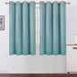 Blackout Curtains 66 x 54 Inch Long Stone Blue Curtains Set of 2 Panels Room by Lemomo
