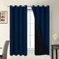 Yakamok Dark Blue 100% Blackout Curtains 63 Inches Long 52" Wide 2 Panels | by Yakamok