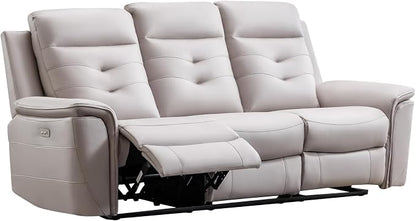ANJ Power Oversized Reclining Sofa Couch, Breathable Faux Leather 3-Seater - Image 8