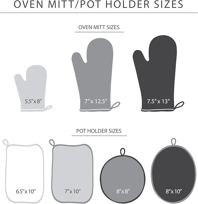 KitchenAid Asteroid Pot Holder 2-Pack Set, Charcoal Grey, 7"x10"