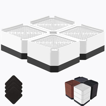 Bed Risers Heavy Duty, Adjustable Furniture Riser Blocks Lift 1.5, 4.3 inches by LiftLevelYourBed