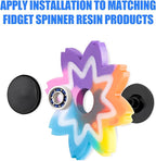 NiArt Fidget Spinner Toy DIY Bearing with Caps Set 24-Pack, MR137 0.5" Single-Sealed Chrome Steel Bearing Balls Replacement High Speed 13mmx7mmx4mm Epoxy Resin Casting Craft Skateboard Stress Reliever