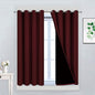 Yakamok Burgundy Red Blackout Curtains 45 Inches Long by Yakamok