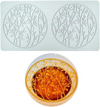 Silicone Lace Mold, Wedding Cake Lace Mat, Coral Cake Decorating Mold Flower Fondant Impression Mats for Edible Lace Fondant Mold, Sugar-Lace Cupcake Mat Tools (C_10.6x5.44x0.12inch)