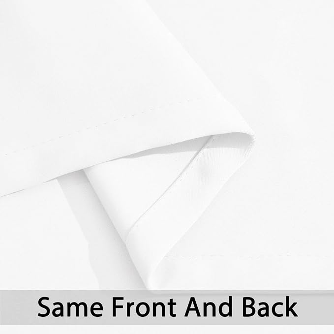 Yakamok Pure White Room Darkening Curtains 84 inch Sliding Door Drapes | 1 - Image 5