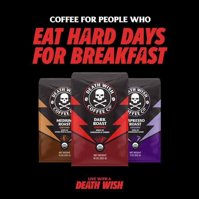 Death Wish Coffee, Espresso Roast Single Serve Coffee Pods - Fair Trade and Organic (50 Count)