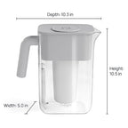 Culligan with ZeroWater Technology 12-Cup Water Filter Pitcher – Includes 5-Stage Advanced Water Filter, IAPMO Certified to Reduce Lead, Total PFAS (Forever Chemicals), Mercury, Fluoride, and Chlorine