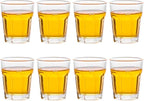 8 Piece Shot Glasses Set 50ML/1.5oz.Small Espresso and LiquorGlasses for Whiskey TequilaVodka, Thick Glass Cups forPotter Style Cocktails Bar Party