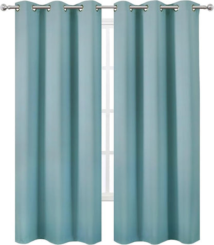 Stone Blue Thermal Blackout Curtains/42 x 95 Inch/Set of 2 Panels Room - Image 2