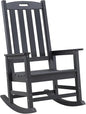 Psilvam Oversized Outdoor Rocking Chair, HDPE Porch Rocker Chairs by PsilvamGardenFurniture