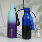 BJPKPK Insulated Water Bottles, 25 oz Stainless Steel Metal Water Bottle with Strap, BPA Free Leak Proof Thermos, Mugs, Flasks, Reusable Water Bottle for Sports & Travel, Navy Blue