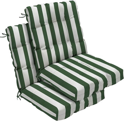 Outdoor Chair Cushions Set of 2, High Back Soft Seat Pad, Indoor Outside Use by zanwuhwyd