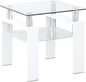 Coaster Home Furnishings Dyer 1-Shelf Square Glass Top Side End Table White by CoasterFineFurniture