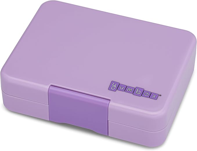 Yumbox Snack Box – Leakproof, BPA-Free, 3-Compartment Snack Container for Kids & Adults – Portable, Lightweight & Easy to Clean – Ideal for Fruits, Veggies, Crackers & Dips (Lavande Unicorn)